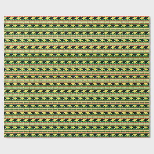 Rhinoceros Safari Weave Pattern Cadeaupapier (Vlak)