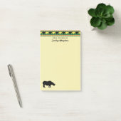 Rhinoceros Safari Weave Pattern Personalized Post-it® Notes (Kantoor)