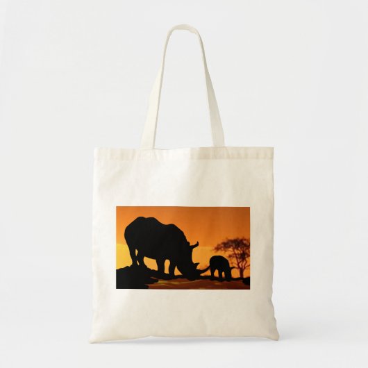 rhinofamilie tote bag (Voorkant)