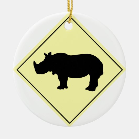 Rhinokruising Keramisch Ornament (Voorkant)