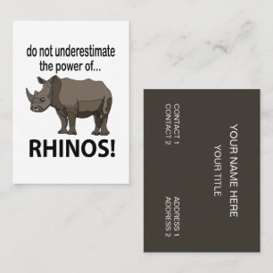 Rhinos Animal Funny Rhinos Visitekaartje