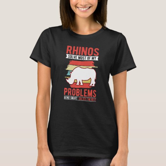 Rhinos lost het grootste deel van mijn problemen o t-shirt (Voorkant)