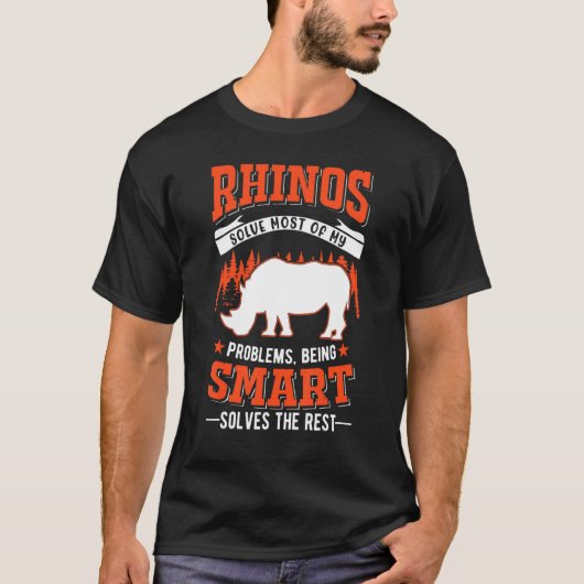 Rhinos lost het grootste deel van mijn problemen o t-shirt (Voorkant)