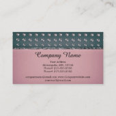 Rhinstone et Carte de visite rose doux (Dos)