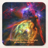 Rho Ophiuchi Cloud Complex - James Webb NIRCam Vierkante Kartonnen Onderzetter (Voorkant)