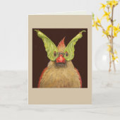 Rhoda la carte cardinale masquée (Fleur jaune)