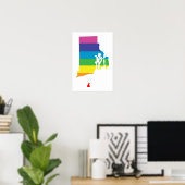 rhode insulaire regenboog poster (Thuiskantoor)