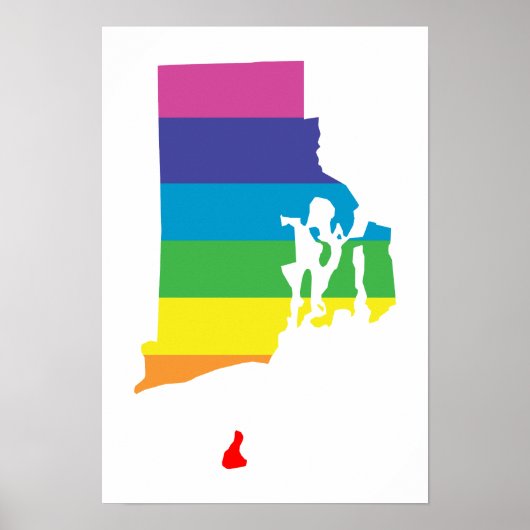 rhode insulaire regenboog poster (Voorkant)