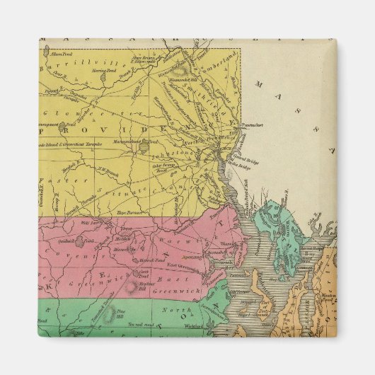 Rhode Island 5 Magneet (Voorkant)