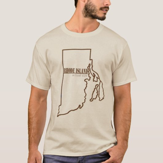 Rhode Island (actual size) T-Shirt (Devant)