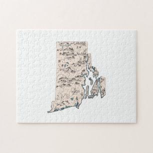 Rhode Island  Afbeelding Map Legpuzzel