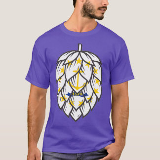 Rhode Island Ambacht Bier Hop Kegels T-shirt