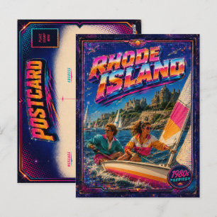 Rhode Island ansichtkaart uit de jaren 80 Retro Briefkaart