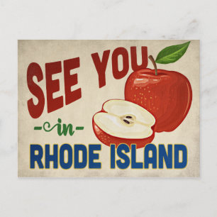 Rhode Island Apple - Vintage Travel Briefkaart