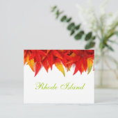Rhode Island Autumn Leaves Briefkaart (Staand voorkant)