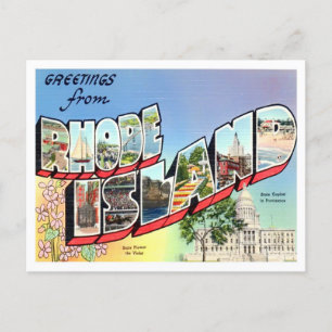 Rhode Island Big Letters Briefkaart