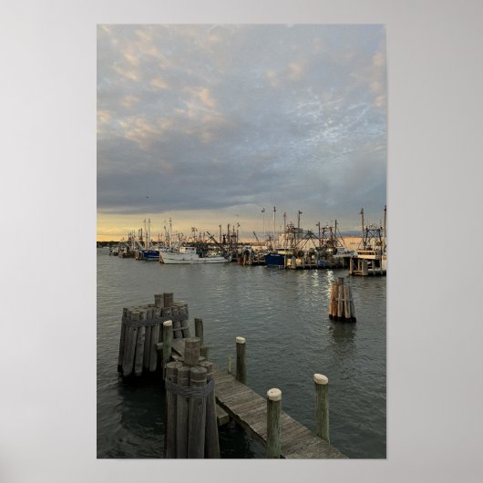 Rhode Island Boats at Sunset Poster (Devant)