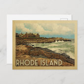 Rhode Island Briefkaart Coast Vintage Travel (Voorkant / Achterkant)