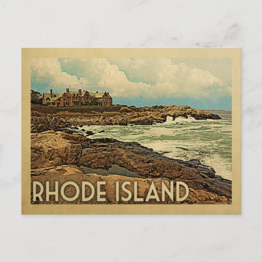 Rhode Island Briefkaart Coast Vintage Travel (Voorkant)