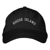 Rhode Island brodé Casquette réglable noir (Devant)