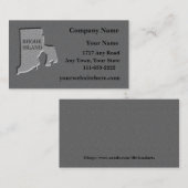 Rhode Island Carte de visite façonné pierre (Devant / Derrière)