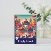 Rhode Island | Carte postale ombragée style Anime (Debout devant)