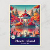 Rhode Island | Carte postale ombragée style Anime (Devant)