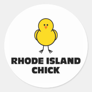 Rhode Island Chick Ronde Sticker
