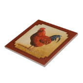 Rhode Island Chicken Red Background Tegeltje (Zijkant)
