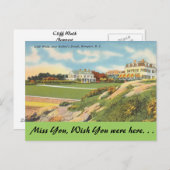 Rhode Island, Cliff Walk, Newport Briefkaart (Voorkant / Achterkant)