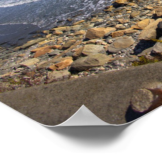 Rhode Island Cliffside Waterscape Poster (Coin)