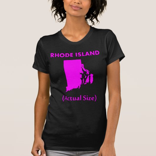 Rhode Island - Daadwerkelijke grootte T-shirt (Voorkant)