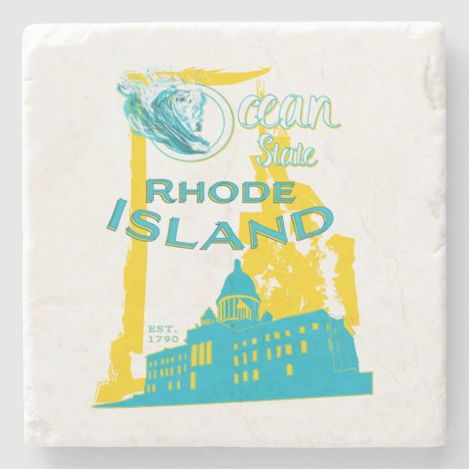 Rhode Island Drink Onderzetter (Voorkant)