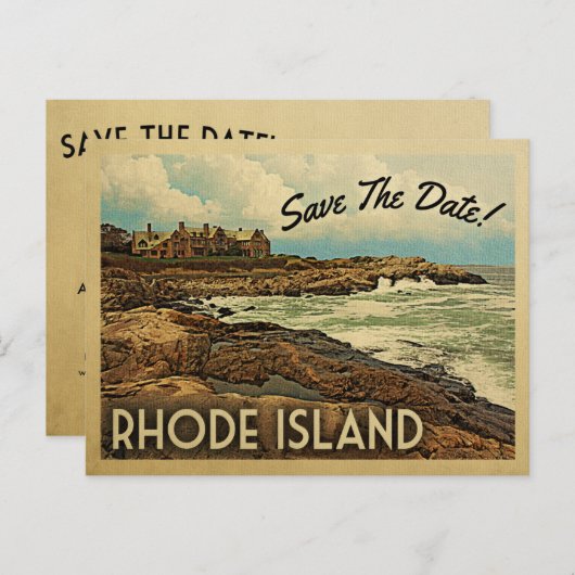Rhode Island Enregistrer La Date Cartes Postales V (Devant / Derrière)