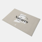 Rhode Island Familie Monogram Staat Doormat Deurmat (Schuin)