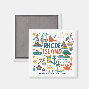 Rhode Island Familie Reis Geschenk Custom Magneet