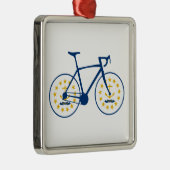 Rhode Island Flag Cycling Metalen Ornament (Rechts)