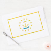 Rhode Island Flag Rechthoekige Sticker (Envelop)