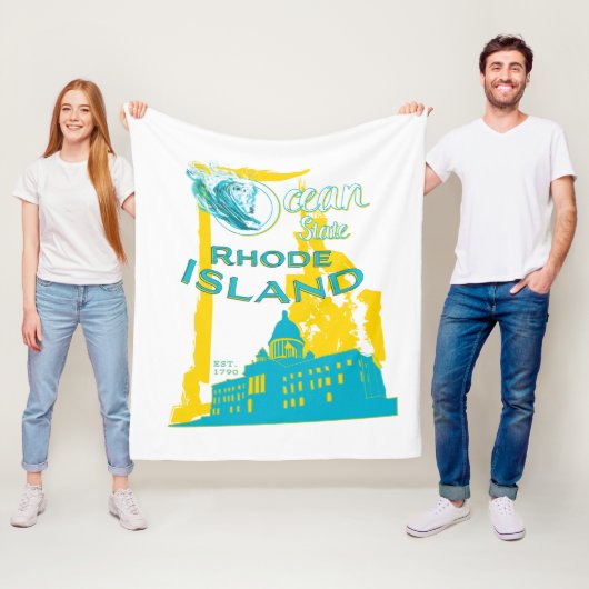 Rhode Island Fleece Blanket Deken (In situ)