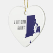Rhode Island - Gepersonaliseerde kerstversiering Keramisch Ornament (Links)