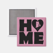 Rhode Island Home Heart State Fridge Magnet (Recto/Verso)