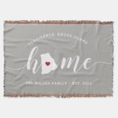 Rhode Island Home State Personalized Deken (Voorkant)