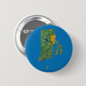 Rhode Island kaart Button (Voorkant /achterkant)