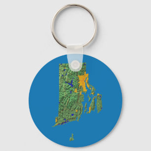 Rhode Island kaart Sleutelhanger