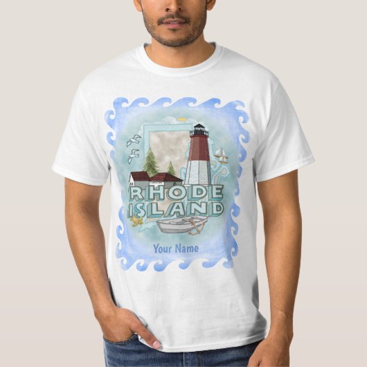 Rhode Island Lighthouse t shirt (Voorkant)
