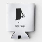 Rhode Island Map - Black en White Modern Blikjeskoeler (Voorkant)
