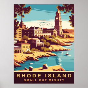 Rhode Island, New England, Stad aan de kust, Poster