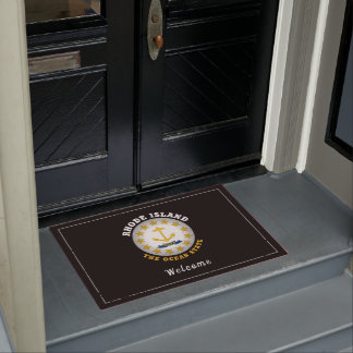 RHODE ISLAND OCEAN STATE FLAG DEURMAT