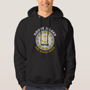 RHODE ISLAND OCEAN STATE FLAG HOODIE