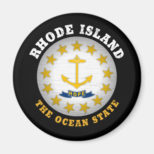 RHODE ISLAND OCEAN STATE FLAG MAGNEET